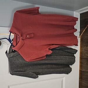 2 mens small polo shirts American Eagle Express